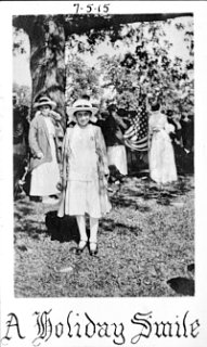 A Holiday Smile, Grace Durst, Vilas Park, Madison, Wisconsin,  July 5, 1915.